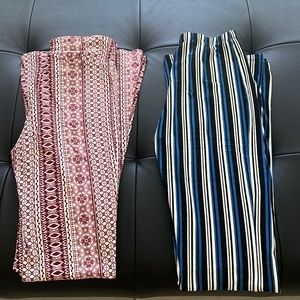 Fashion nova striped flare pants and target maroon flare pants